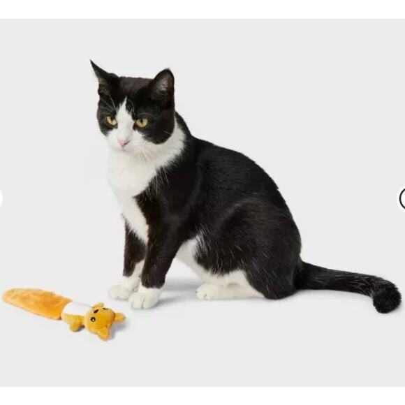 Sound Chip Plush Cat Toy Orange Boots & Barkley™ Giggles Battery Included s37 - Picture 2 of 5